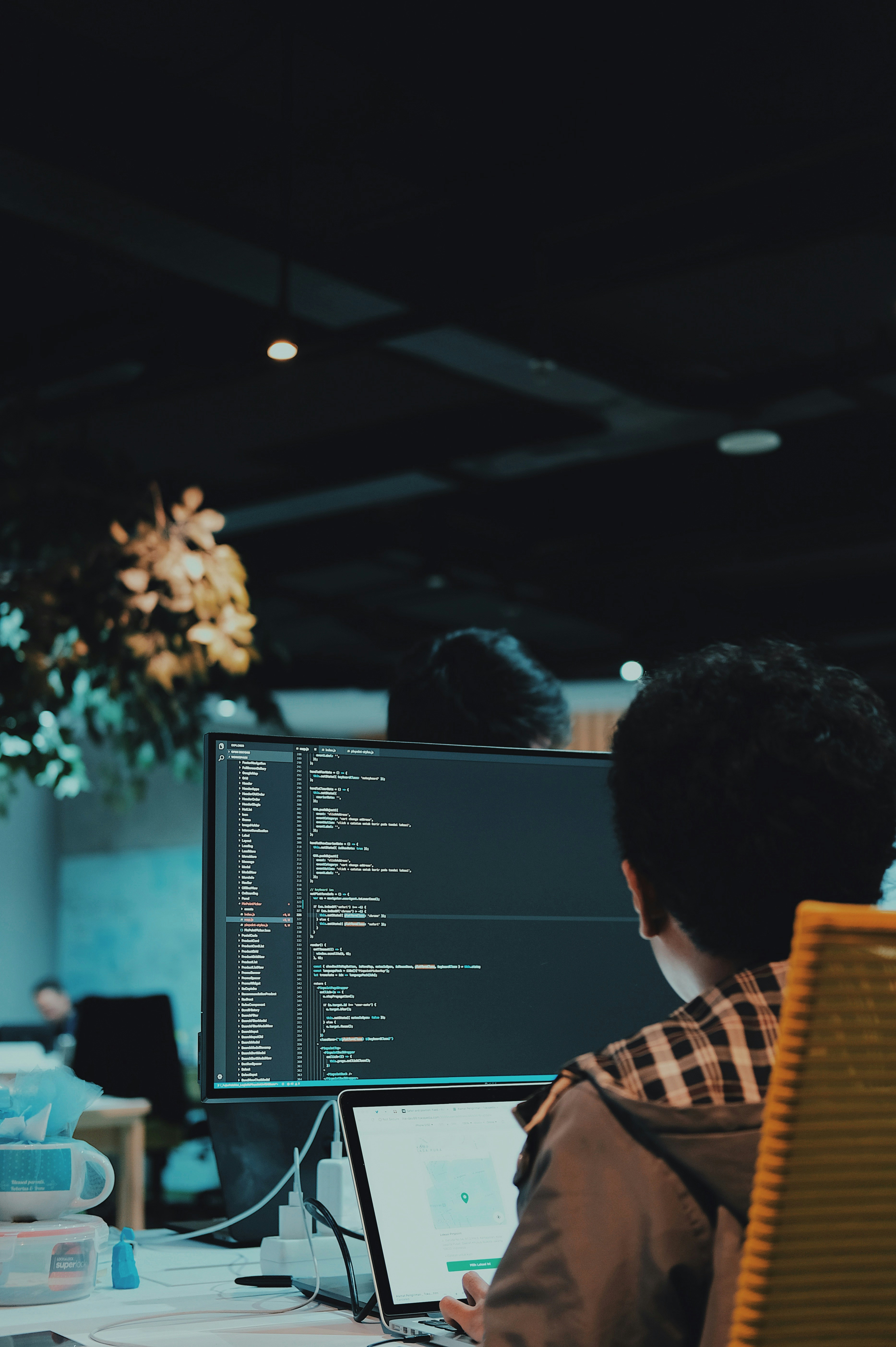 IT-Support Specialist working on computer